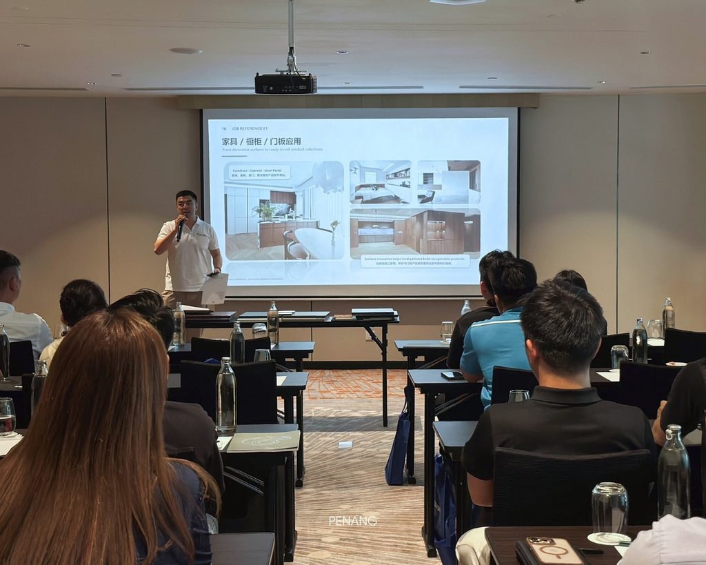 Speaker presents furniture and cabinet door panel applications at HOMAG Penang event