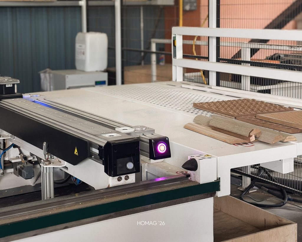HOMAG precision woodworking machine used in Nest Butler cabinetry production
